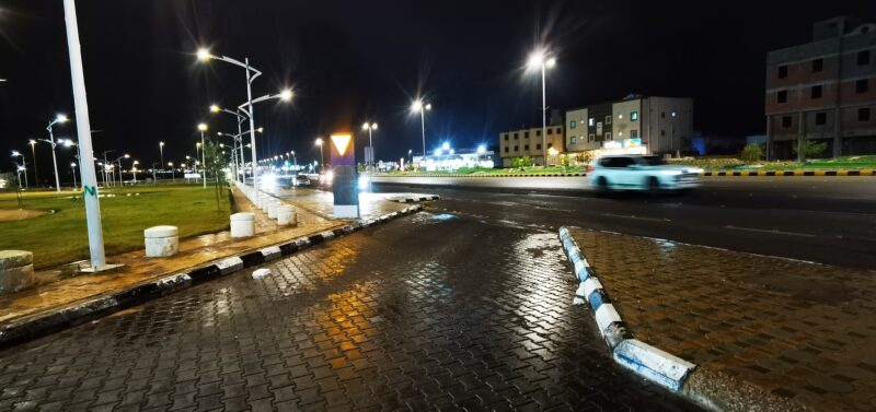 بالصور .. أمطار متوسطة على طريف