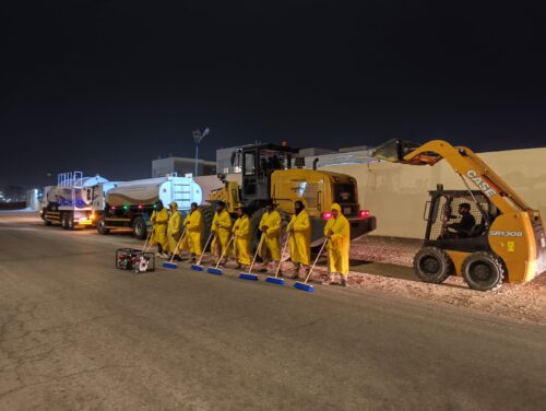 بالصور .. أمطار متوسطة على محافظة طريف