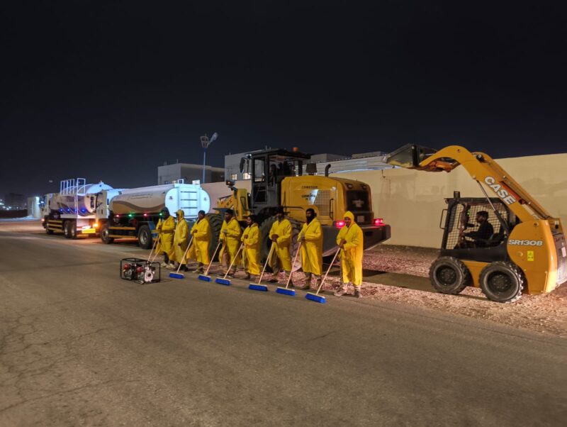 بلدية طريف ترفع جاهزيتها لمواجهة الحالة المطرية