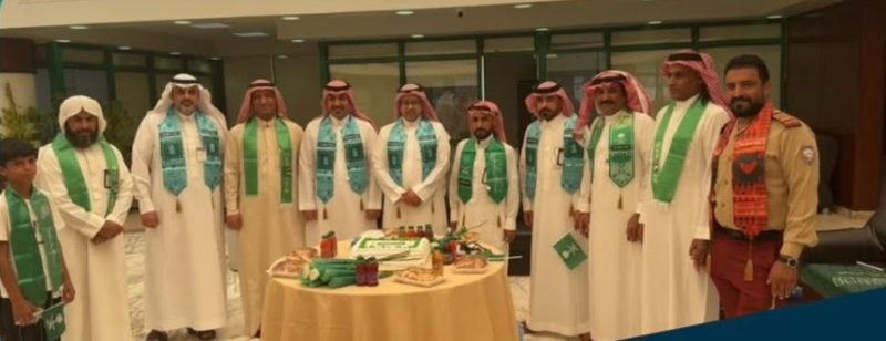 مكتب الضمان الاجتماعي بطريف يحتفي باليوم الوطني السعودي
