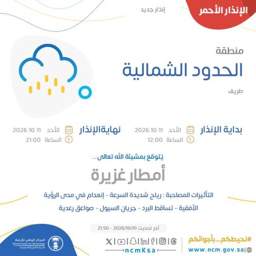 بلدية طريف تواصل أعمال تنظيف وصيانة قنوات تصريف مياه الأمطار استعدادًا للموسم