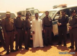 أمن الطرق بالجوف يتمكن من ايقاف سيارة علق مثبت سرعتها