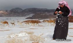 تنبيه: موجة باردة (متدحرجة) تؤثر على أجواء شمال المملكة لتصل إلى صفر بطريف والقريات وتبلغ قوتها بسكاكا