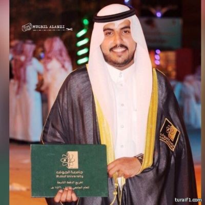 المهندس معاذ عمر اليوسف يحصل على أحد المراكز الخمسة الأولى في كلية الهندسة الكهربائية بجامعة الجوف