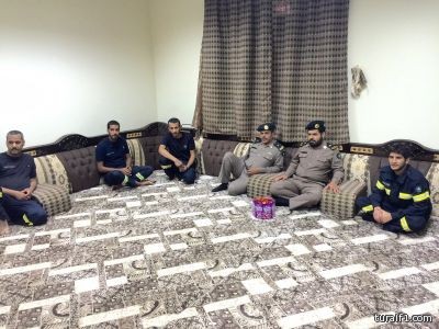 بالصور..الدفاع المدني بمحافظة طريف يقيم حفل معايدة لمنسوبيه