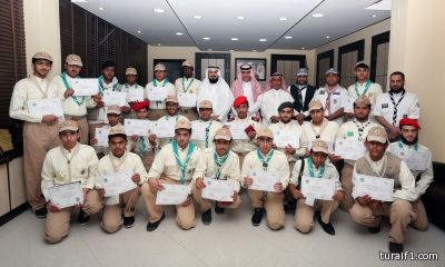 بالصور..مدير تعليم الشمالية يكرم الكشافين المشاركين في حج عام 1436هـ