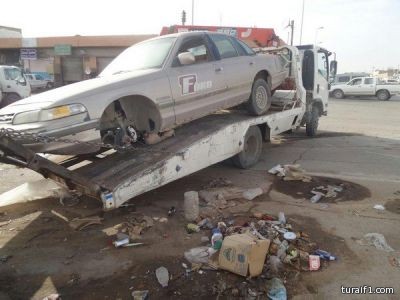 بالصور..إزالة أكثر من 400 مركبة تالفة من المناطق الصناعية والأحياء السكنية بعرعر