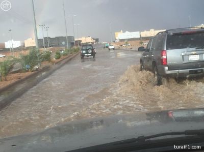 هطول أمطار غزيرة على الحدود الشمالية