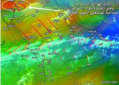 الحيزان : توقعات بإنخفاض حاد في درجات الحرارة مع إمكانية تساقط الثلوج على محافظة طريف