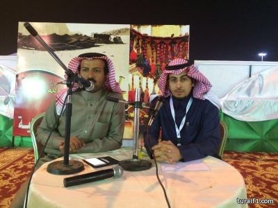 بالصور..الشعراء المشعان والحوت في جناح الشمالية بالجنادرية