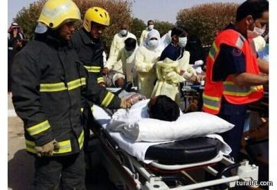 بالصور..وفاة وإصابة ستة أشخاص في خطة حريق “فرضية” بمستشفى نصاب العام