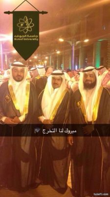 فادي العنزي و صلاح العنزي ومحمد الرويلي يحصلون على شهادة البكالوريوس من جامعة الجوف