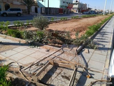 بالصور..يد العبث والإهمال تعصف بالمرافق العامة في محافظة طريف إلى مهب الريح