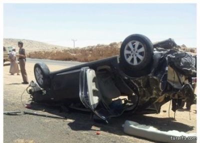 إنقلاب سيارة على طريق القريات يوم أمس ووفاة قائدها
