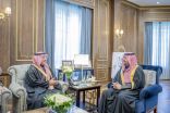 أمير منطقة الحدود الشمالية يستقبل الرئيس التنفيذي لبنك البلاد