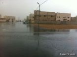 أمطار غزيرة على محافظة القريات والقرى التابعة