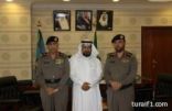 مدير شرطة منطقة الحدود الشمالية يستقبل الفريجي مشرف مركز الملك عبدالعزيز للحوار الوطني بالمنطقة