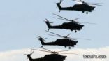 السعودية نشرت طائرات هليكوبتر عسكرية على الحدود العراقيه