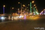 بالصور : بلدية طريف تزين شوارع طريف وتستعد لإحتفالات العيد