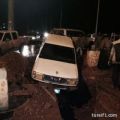 سقوط سيارة نيسان بإحدى الحفريات نهاية شارع المدينة المنورة شرق محافظة طريف “صور”