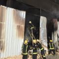 مدني عرعر يخمد حريق في برج طبي قيد الانشاء “صور”