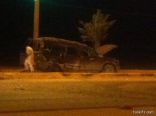 انقلاب سيارة على طريق الملك عبدالله شمال طريف ( صور )