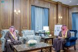 سمو الأمير فيصل بن خالد بن سلطان يستقبل أمين منطقة الحدود الشمالية المعين حديثاً