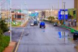 بالصور.. أمطار الخير تهطل الآن على محافظة طريف