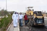 الوردة يقف ميدانيا على اعمال كشط شارع ابو بكر  رضي الله عنه